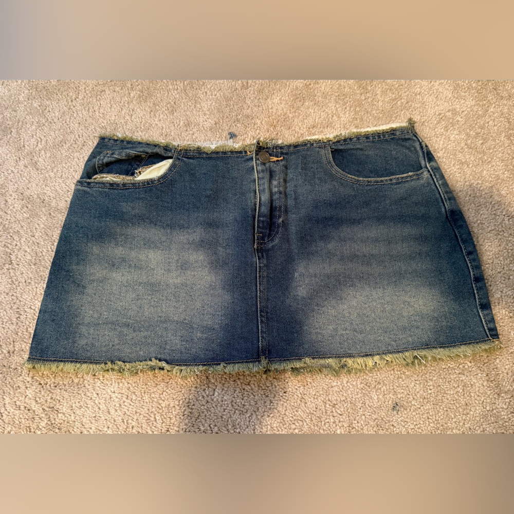 Project Rebel Blue Denin mini skirt